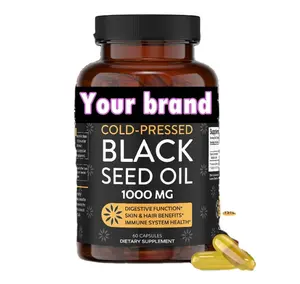 Black Seed Oil Softgel Capsules Nigella Sativa Producing Pure Black Cumin Seed Oil