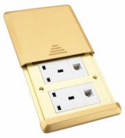 Boîtier de sol JP06 en cuivre et acier inoxydable de haute qualité avec prise USB étanche pour bureau, centre commercial, multi-standards 13A