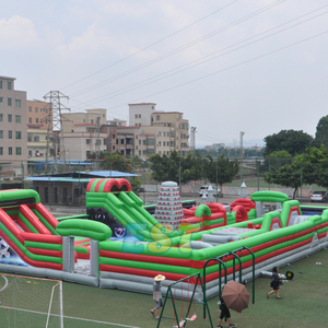 Terrain <span class=keywords><strong>de</strong></span> jeux extérieur commercial bon marché parc gonflable parc d'attractions gonflable parcours du combattant château gonflable avec toboggan pour les enfants - Product Image 6