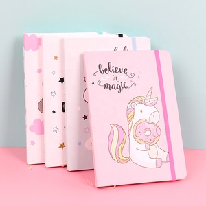 A7 A6 A5 <span class=keywords><strong>Notebook</strong></span> Hardcover kartun Unicorn buku catatan harian lucu gadis sekolah kustom 4 gaya - Product Image 2