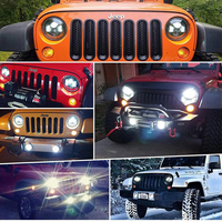 HYNBYZJ Phare à LED rond de 7 pouces Phare Drl à feux de croisement pour voiture Offroad Phare à LED de 7 pouces