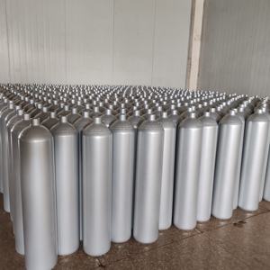 Cylindre de réfrigérant à très basse température vide ISO9809 150BAR 10L 12L sans soudure Freon <span class=keywords><strong>CHCl3</strong></span> R23 R116 R23 avec bouchon de valve et poignée - Product Image 4