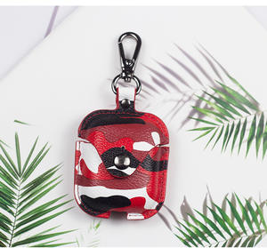 Funda de Cuero Impermeable para Apple para <span class=keywords><strong>Airpods</strong></span> 1/<span class=keywords><strong>2</strong></span>/3 <span class=keywords><strong>Pro</strong></span> <span class=keywords><strong>2</strong></span> Auriculares Inalámbricos Estuche para Teléfono con Bolsa para Auriculares Gancho <span class=keywords><strong>Protector</strong></span> - Product Image 2