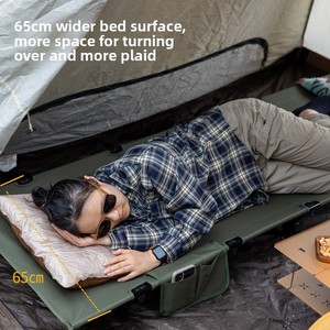 Factory Price Aluminum Foldable Camping <b>Cot</b> Oxford Cloth Bed Portable Ultra-Lightweight Outdoor Camping Hiking Travel Low-profil - Product Image 6