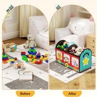 Novo Produto: Caixas de Armazenamento Flexíveis e Dobráveis Personalizáveis em Oxford para Crianças e Adolescentes, Caixa de Armazenamento de Brinquedos Destacável para Crianças