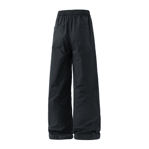 Pantalon décontracté léger en toile pour homme, coupe large, taille élastique avec cordon de serrage, logo personnalisé, haute qualité, collection été 2025 - Product Image 3