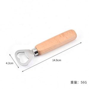 Ouvre-bouteille en bois personnalisé pour vin et bière - Ouvre-boissons pour la maison, le bar, le restaurant et les cadeaux de mariage - Product Image 4