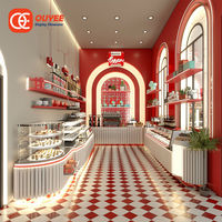Charmant kiosque à café disposition café bar design comptoir café pour décoration en bois métal