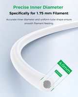 Tube Bowden en PTFE Creality 2M 2,5 mm ID 1,75 mm pour filament, résistant à la chaleur, compatible K1 Max K1C K2 Ender 3 V3, pièces d'imprimante 3D