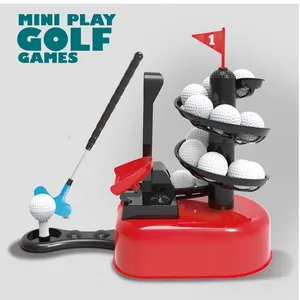 Dispensador de pelotas de golf, máquina automática en T, herramienta de entrenamiento de práctica automática, organizador de palos de golf para juego de pelotas de golf