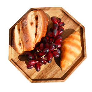 Ensemble de plateaux de service en bois d'acacia écologique 3 en 1 pour le petit-déjeuner et le dîner dans toute cuisine et restaurant - Product Image 5