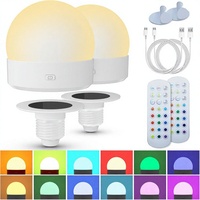 Lámpara LED Magnética Recargable con Control Remoto, Temporizador y Regulación de Intensidad, para Mesa de Noche o Pared, con Base E26