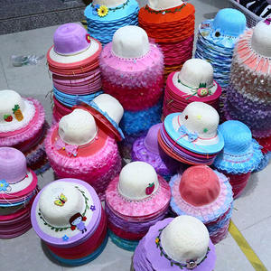 Chapeau de paille de pêcheur d'été pour enfants Protection solaire Chapeau de plage pour garçons et filles Bébé Vente en gros - Product Image 6