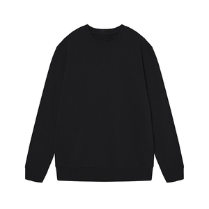 <span class=keywords><strong>Sweat</strong></span>-shirt classique uni à manches classiques, col croisé, badges insérés, coupe régulière, style décontracté, automne, pour couple, modèle identique - Product Image 2