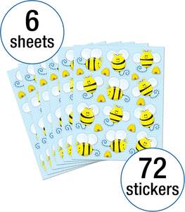 สติกเกอร์ผึ้งบัมเบิลบีสำหรับเด็กแมลงที่มีลมพิษสำหรับงานฝีมือฤดูใบไม้ผลิสมุดติดรูปขวดน้ำตารางรางวัลสำหรับครู - Product Image 3