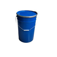 Grand seau en fer blanc de 25l en métal avec motif rond pour huile de peinture, emballage d'huile moteur, tambour en acier d'une capacité de 55 gallons