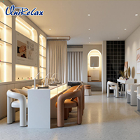 Mobilier de salon personnalisé pour spa de beauté : lit de massage, lit pour extensions de cils, chaise de coiffure, station de lavage des cheveux