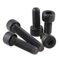 Vis à tête hexagonale à six pans creux DIN912 M4 M5 M6 M8 M10 M12 M14 M16 en acier oxydé noir, classe 12.9, filetage à gauche