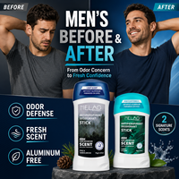 Aluminiumfreier Luxus-Festparfüm-Deodorant-Stick für Männer Alkoholfreier Körpergeruchsentferner Tragbarer Achselschweiß-Absorbierender Balsam
