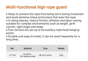 Durevole facile da installare Multi-funzionale ed efficiente puleggia corda 4 maniche di rotolamento proteggere la corda - Product Image 5