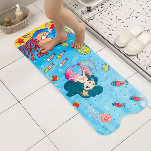 Alfombrilla de Bañera Antideslizante de PVC con Diseño de Tortuga Marina, Apta para Niños, con Ventosas Seguras <span class=keywords><strong>y</strong></span> Orificios de Drenaje para Diversas Edades - Product Image 4