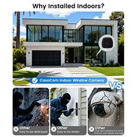 Cámara para Ventana 2K con Visión Nocturna a Todo Color, WiFi de Doble Banda, Alertas Inteligentes de Movimiento, Detección de Movimiento, Monitoreo de Seguridad