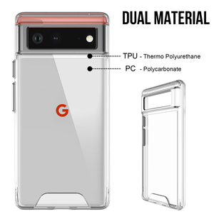 Coque de téléphone portable, compatible avec Google <span class=keywords><strong>Pixel</strong></span> <span class=keywords><strong>6</strong></span>, Ultra mince, cristal Transparent, robuste, antichoc d'angle - Product Image 4