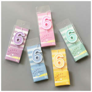 Velas digitales números 0-9 vela de cumpleaños para decoración de fiesta de pastel adornos de pastel <span class=keywords><strong>al</strong></span> por mayor Macaron Color caramelo Decoración de Pastel - Product Image 6