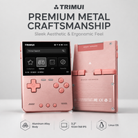 Konsol Game Genggam Retro TRIMUI Brick Hammer 3.2 Inch IPS Linux A133P Cangkang Logam WiFi Tombol RGB Backlit
