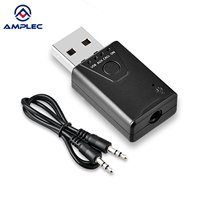 USB BT5.4 Adapter für Auto, BT Musik-Empfänger Plug & Play, 3,5mm AUX-Anschluss Auto-Kit mit Eingebautem Mikrofon für Freisprechfunktion