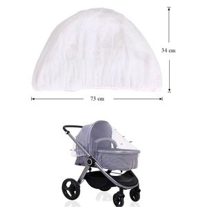 Moustiquaire universelle respirante pour poussette, 73x34 Cm, avec bande élastique, housse de protection pour siège de voiture pour bébé - Product Image 2