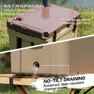 Glacière rotomoulée 45QT robuste en PE, étanche, isotherme, pour la conservation des aliments, portable - Product Image 6