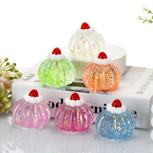 New Design <b>Luminous</b> Maltose Cute Cake Squeeze Stress Relief Toy Squeeze Stress <b>Ball</b> Classic Birthday Gift - Product Image 1