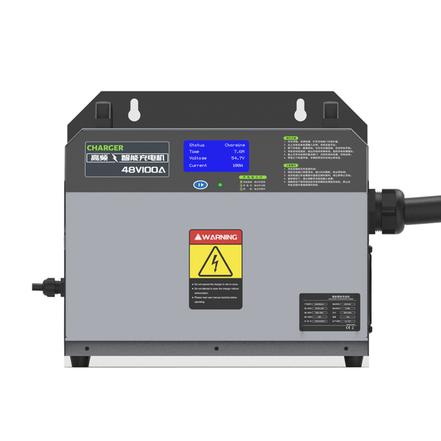 Industrial DC Forklift 48V 100A Battery Charger with SuperVOOC 1.0 Fast Charging and Multiple Protection Functions