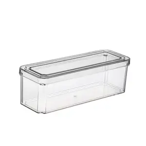 1500ML Plastic Refrigerator Food Storage Organizer Clear PET Kitchen Storage Container for the Fridge