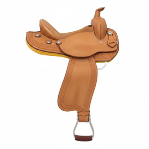 Selle de stock australienne doublure en feutre et raccords en laiton confortables pour le cheval et le cavalier disponibles en 15 "16" 17 ". - Product Image 1