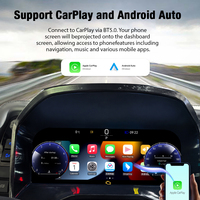 ZWNAV Écran LCD 12,3 pouces pour tableau de bord numérique Toyota HiAce 2021-2025 avec synchronisation Carplay, compteur de vitesse automatique, Plug-and-Play OEM