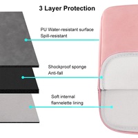 Funda Protectora para Portátil de 11 13 14 15.6 Pulgadas, Impermeable, Resistente a Golpes, de Cuero PU Suave, con Cremallera, para Notebook Macbook