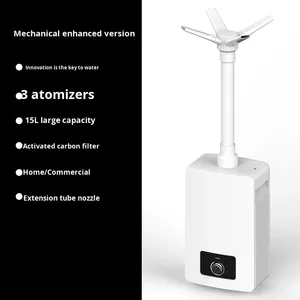 Diffuseur ultrasonique industriel et commercial silencieux de 15 L en plastique, grande capacité, volume de brume élevé, 90 W de puissance élevée, pour la désinfection et la conservation des aliments - Product Image 6