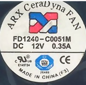 <span class=keywords><strong>ARX</strong></span> FD1240-A0053M 40*40*28 4เซนติเมตร4028 DC12V 0.35A พัดลมระบายความร้อน - Product Image 2