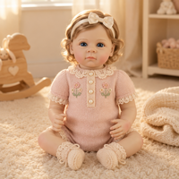Poupées reborn en vinyle de 20 pouces - Jouet éducatif en peluche pour enfants