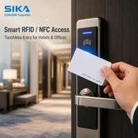 Carte intelligente RFID NFC multifréquence SIKA 13,56 MHz ISO, mini-étiquette étanche imprimable, OEM ODM, contrôle d'accès, serrure d'hôtel
