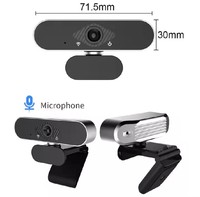 Webcam USB 2 megapiksel Driver HD 1080P, dengan fokus otomatis dan Mic USB dengan klip untuk Laptop dan Tripod