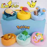 LANGBOWANG Offizielle PKM Schlafpositionen-Serie Blind Box PKC Snorlax PVC Sammelfiguren Niedliche Auto- und Schreibtisch-Deko Anime