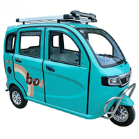 Tricycle électrique à trois roues pour passagers et marchandises, cabine fermée, double rangée, 60V 130Ah, 600W, charge rapide, personnalisé
