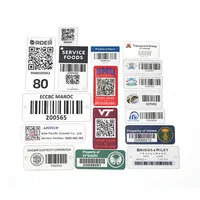 Placa de Identificación de Acero Inoxidable para Vehículos Eléctricos con Código QR y Código de Barras, Grabada con Láser, Resistente a la Corrosión, Grabado en Metal Dorado