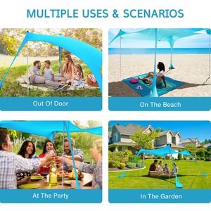 Hot bán dễ dàng mở nơi trú ẩn mặt trời Windproof bãi biển Tán lều mặt trời bóng râm - Product Image 6