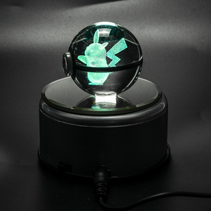 Souvenir en verre cristallin transparent personnalisé avec logo d'anime, personnage <span class=keywords><strong>PokeBall</strong></span>, cadeau pour enfants, <span class=keywords><strong>pas</strong></span> <span class=keywords><strong>cher</strong></span> - Product Image 2