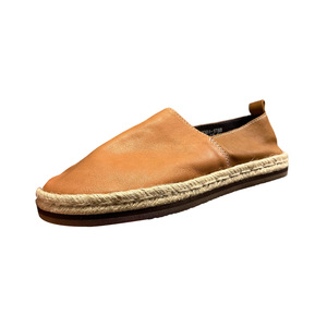 Mocassins en cuir véritable pour homme Qinhong, à enfiler, talon moyen, semelle souple, chaussures décontractées d'extérieur, couleur unie marron clair - Product Image 5