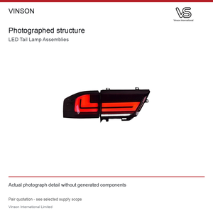 Conjunto de luces traseras LED (par) para Toyota Land Cruiser LC300 2022-2023 Configuración fotografiada - Product Image 3